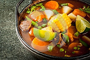 Vegetable soup Mole de olla photo