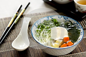 Vegetable soup with tofu