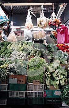 Vegetable Store at Wet Market