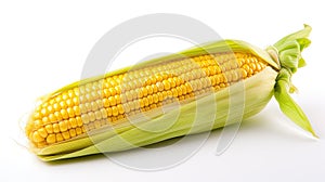 vegetable sweet corn white background In