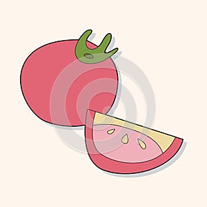 Vegetable theme tomato elements vector,eps