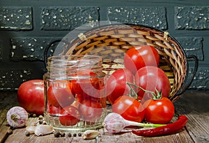 Vegetable with tomato preserve