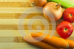 Vegetable on wooden background