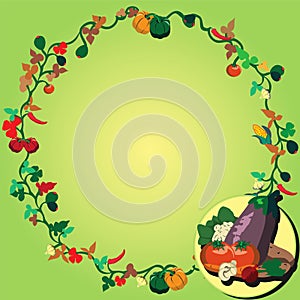 Vegetable wreath