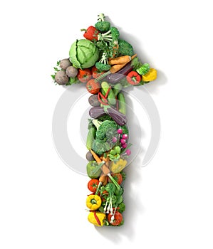 Vegetables arrow.