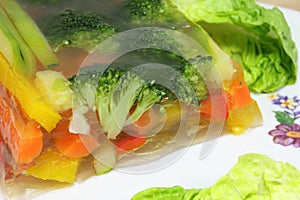 Vegetables in aspic photo