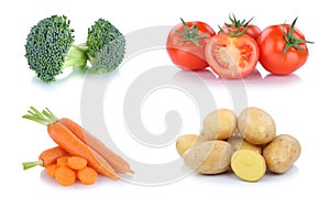 Vegetables carrots tomatoes vegetable potatoes food isolated