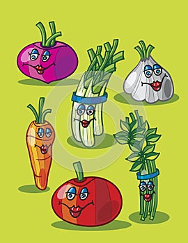 Vegetables cartoon 2
