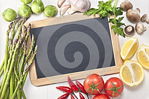 Vegetables Chalkboard Sign Background