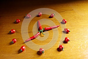 Vegetables clock img