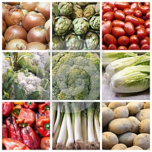 Vegetables collage