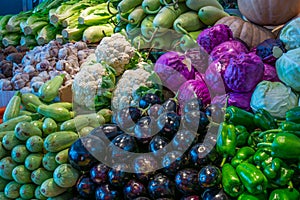 Vegetables on the counter