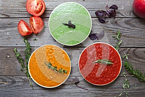 Vegetables cream soups