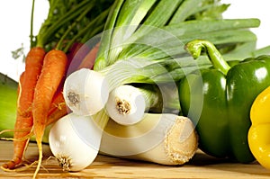 Vegetables on a cutting board