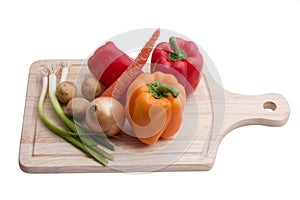 Vegetables on cutting board