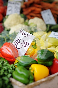 Vegetables at farmers market