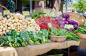 Vegetables at farmers market