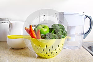 Vegetables and fruit on the table