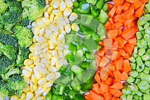 Vegetables and fruits background healthy food for life Assorted fresh fruit yellow and green vegetables mixed selection various