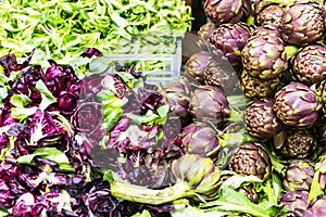 Vegetables and fruits market Campo di Fiori at Rome