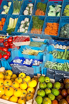 Vegetables at greengrocery