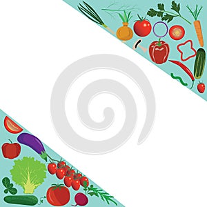 Vegetables healthy design illustration useful for banners, editable colors and scalable to any size