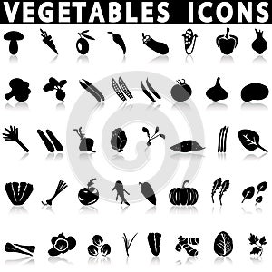 Vegetables and herbs icons