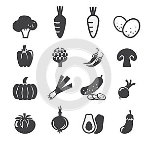 Verduras conjunto compuesto por iconos 