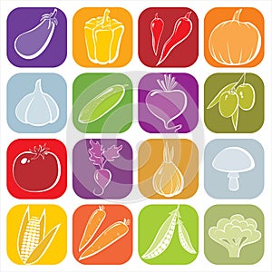 Verduras iconos 