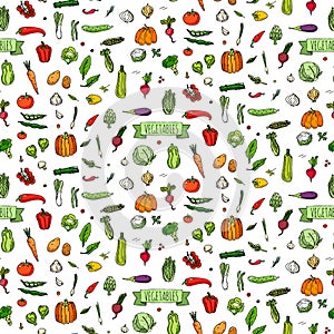 Vegetables icons set