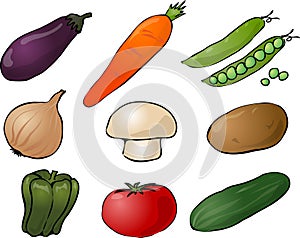 Verduras ilustraciones 