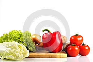 Vegetables in kitchen