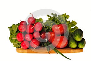 Vegetables in kitchen isolated