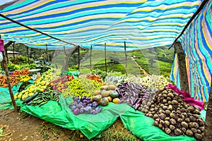 Vegetables market stall, Sri Lanka