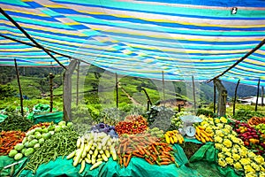 Vegetables market stall, Sri Lanka