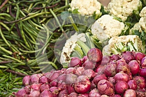 Vegetables in nepali's market photo