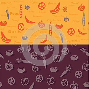 Vegetables pattern and background