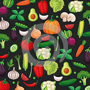 Vegetables pattern background