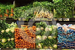 Vegetables in produce market