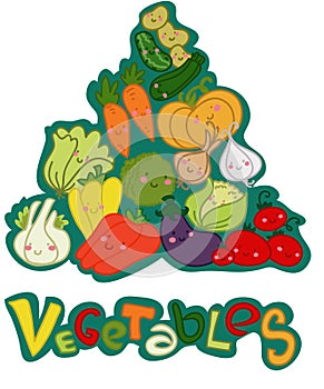 Vegetables pyramid