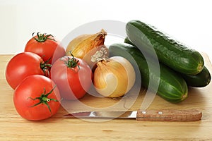 Vegetables ready to cut