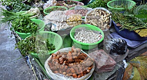 Vegetables are for Selling in the Local Fish Market