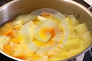 Vegetables simmering