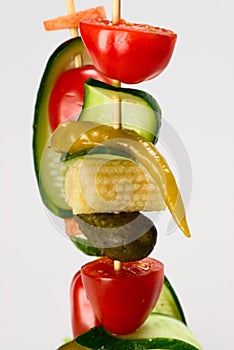 Vegetables on skewer