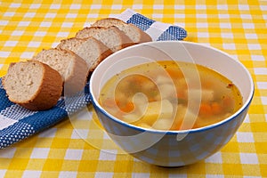 Vegetables soup and bread