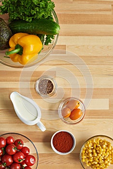 Vegetables and spices for cooking