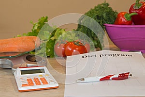 Vegetables still life, diet and nutrition concept. Low-calorie fruit diet