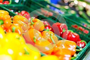 Vegetables in a supermarket