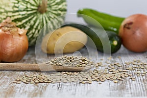 Vegetables table