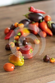 Vegetables on the table